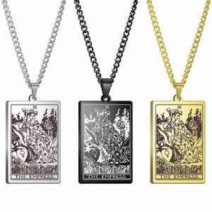 The Empress Stainless Steel Tarot Card Necklace